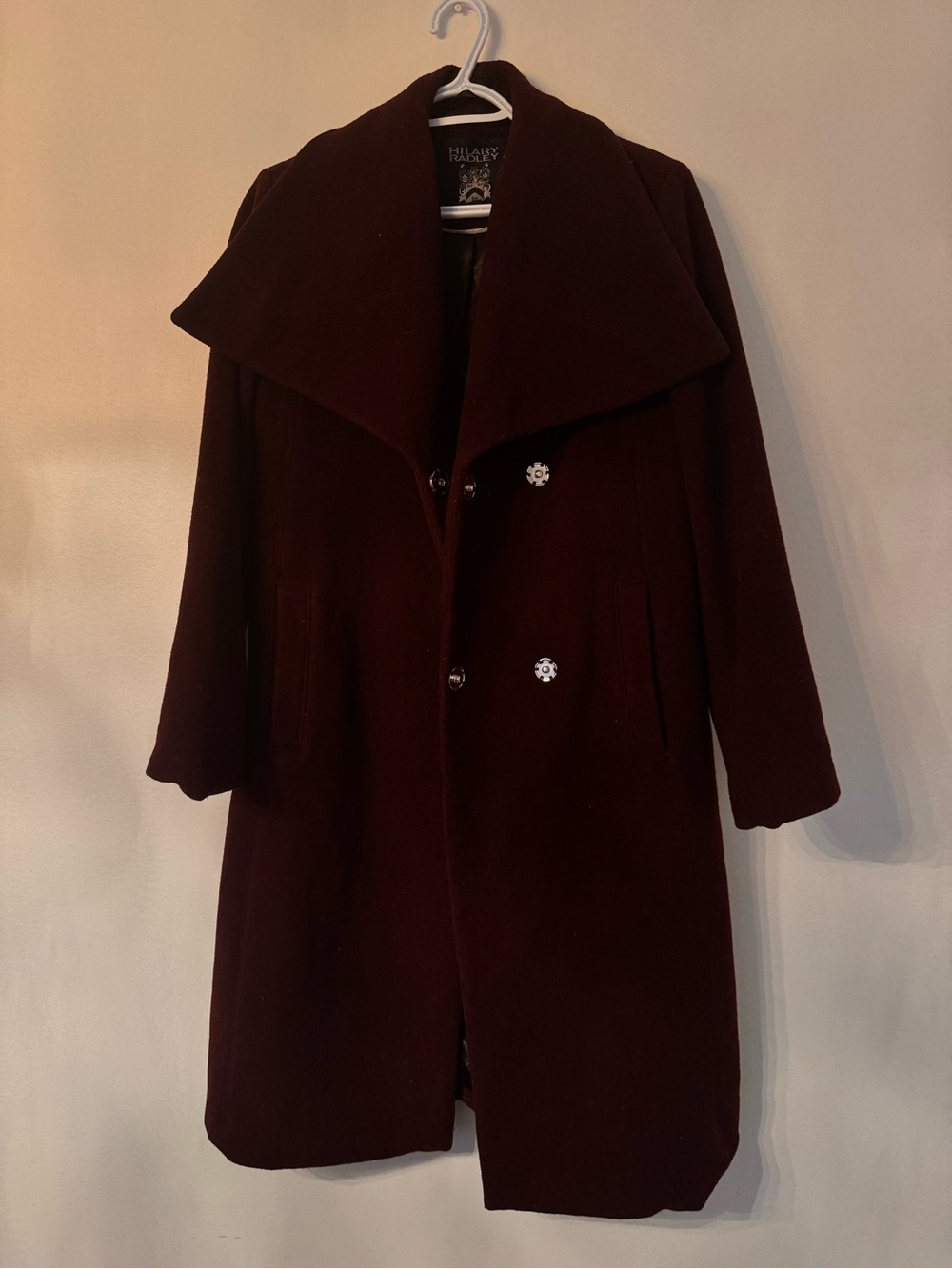 Hilary Radley Women's Dark Burgundy Coat